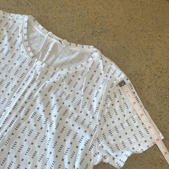 Rag & Bone Jeans Tissue Weight White Printed T-Shirt sz XS - Picture 15 of 15